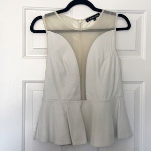 For Love & Lemons White Peplum Top